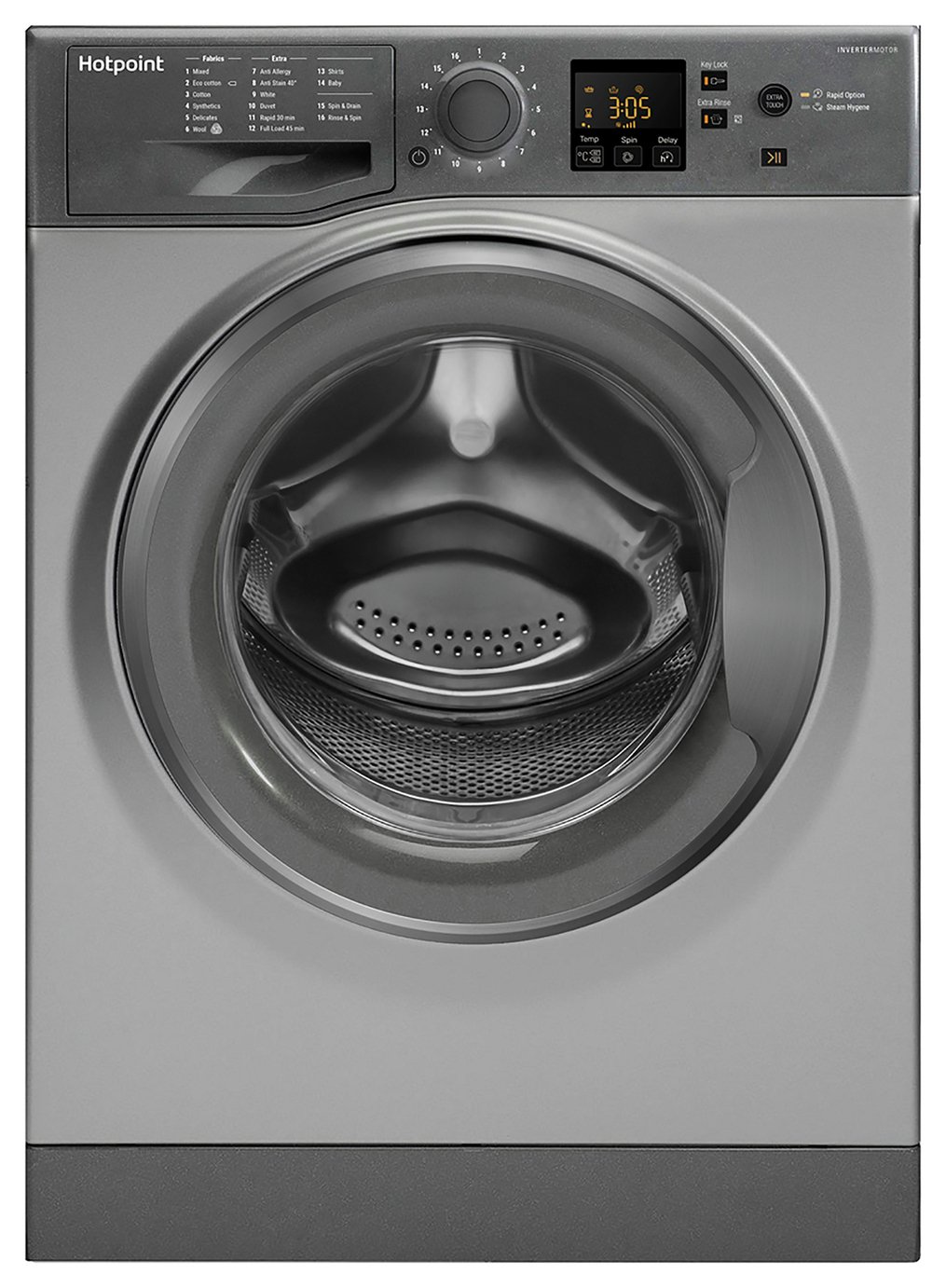 Hotpoint NSWM743UGG 7KG 1400 Spin Washing Machine - Graphite