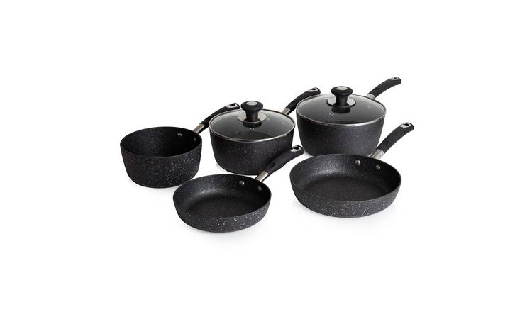 Buy Argos Home 5 Piece Rock Effect Non Stick Aluminium Pan Set