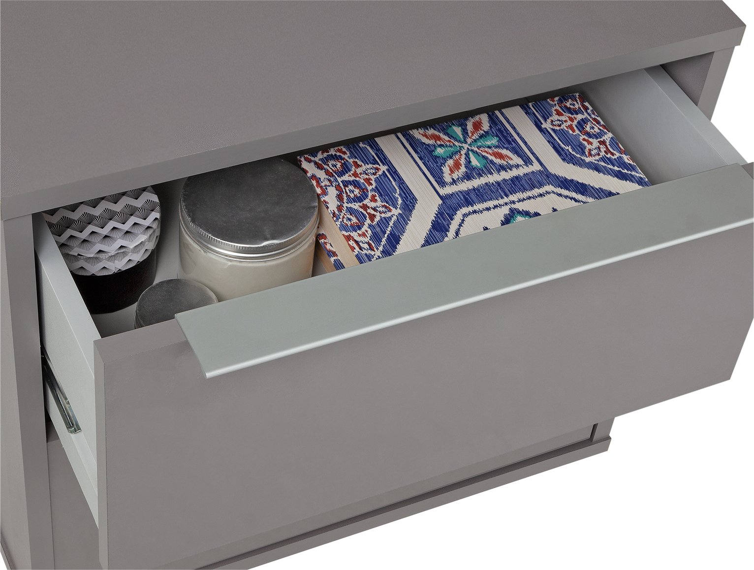 Argos Home Holsted Grey Gloss 2 Drawer Bedside Chest Reviews