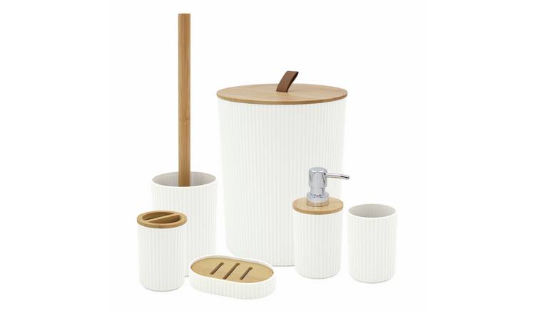 Anika 6-Piece Bathroom Accessory Set - White