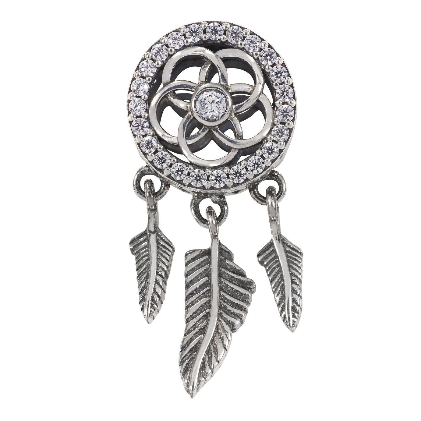 Moon & Back Sterling Silver Dream Catcher Charm