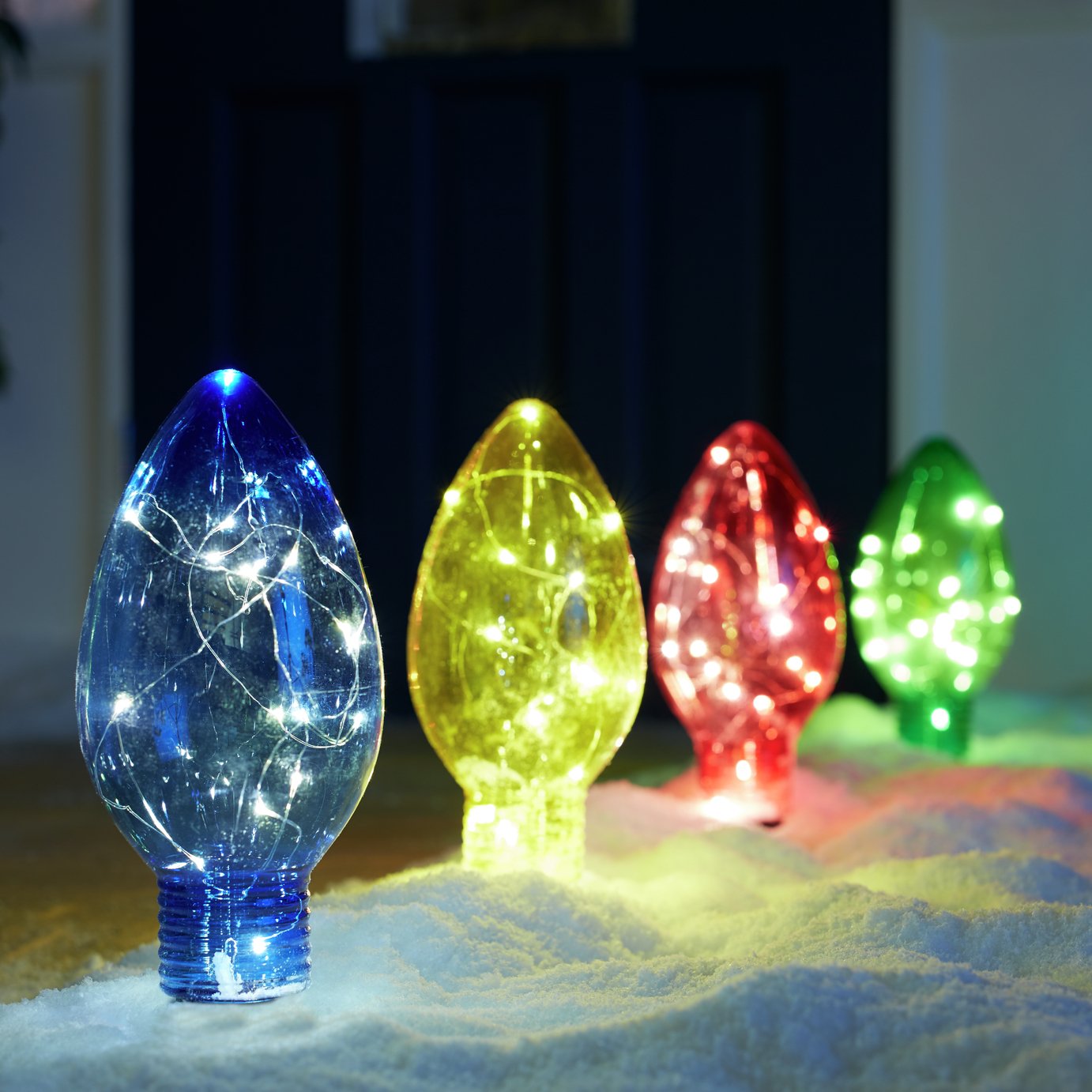 Argos Home Set of 4 Christmas Bulb Path Finders