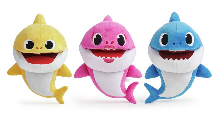 Singing baby shark 2024 plush toy english