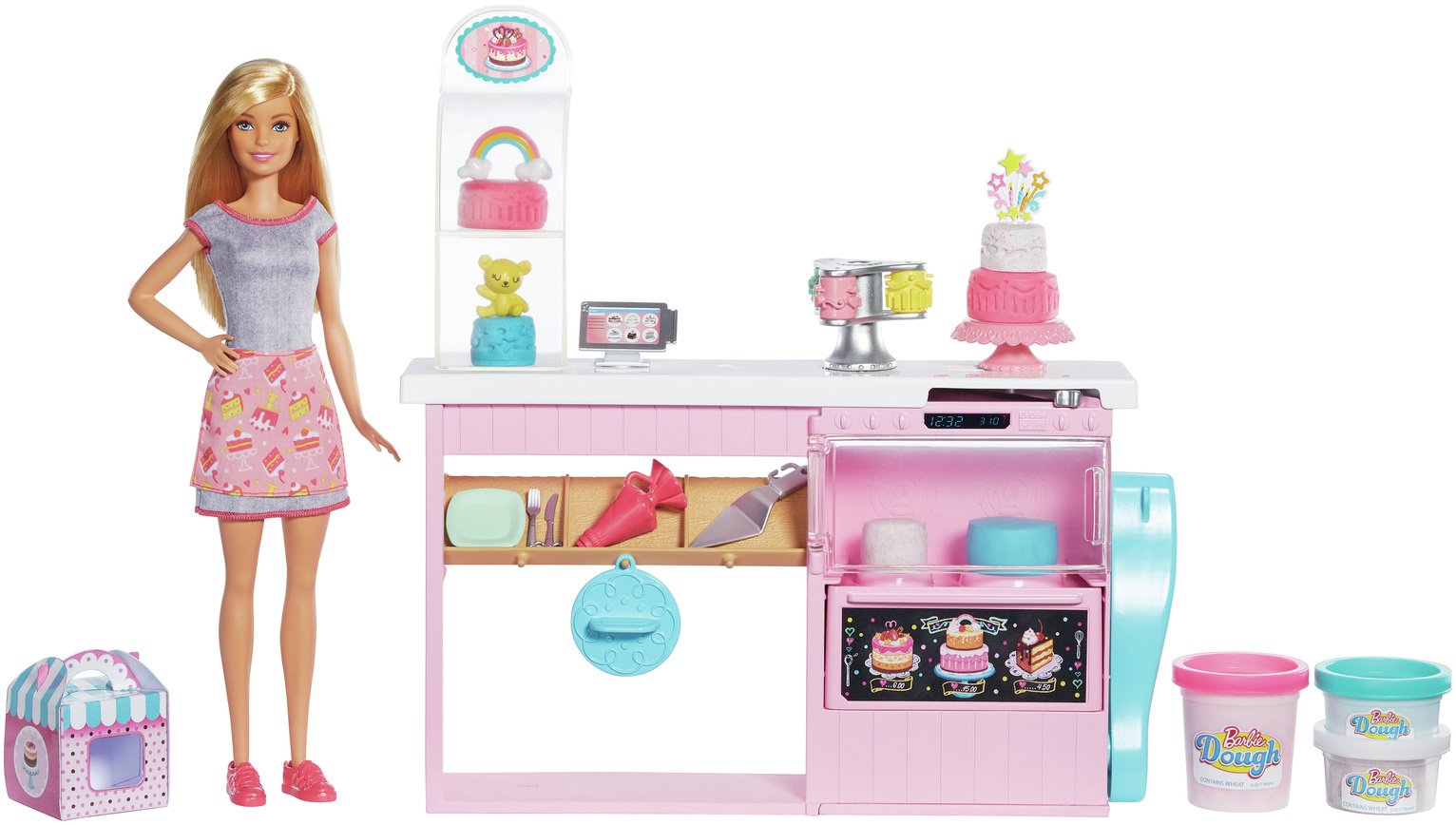 Barbie Cake Bakery Decorating Playset with Doll