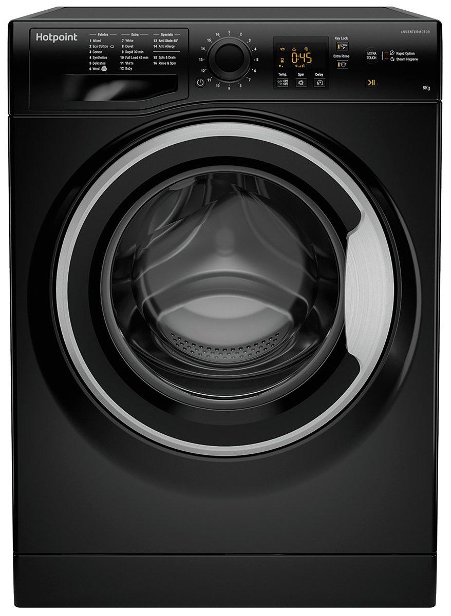 Hotpoint NSWM863CBS 8KG 1600 Spin Washing Machine - Black