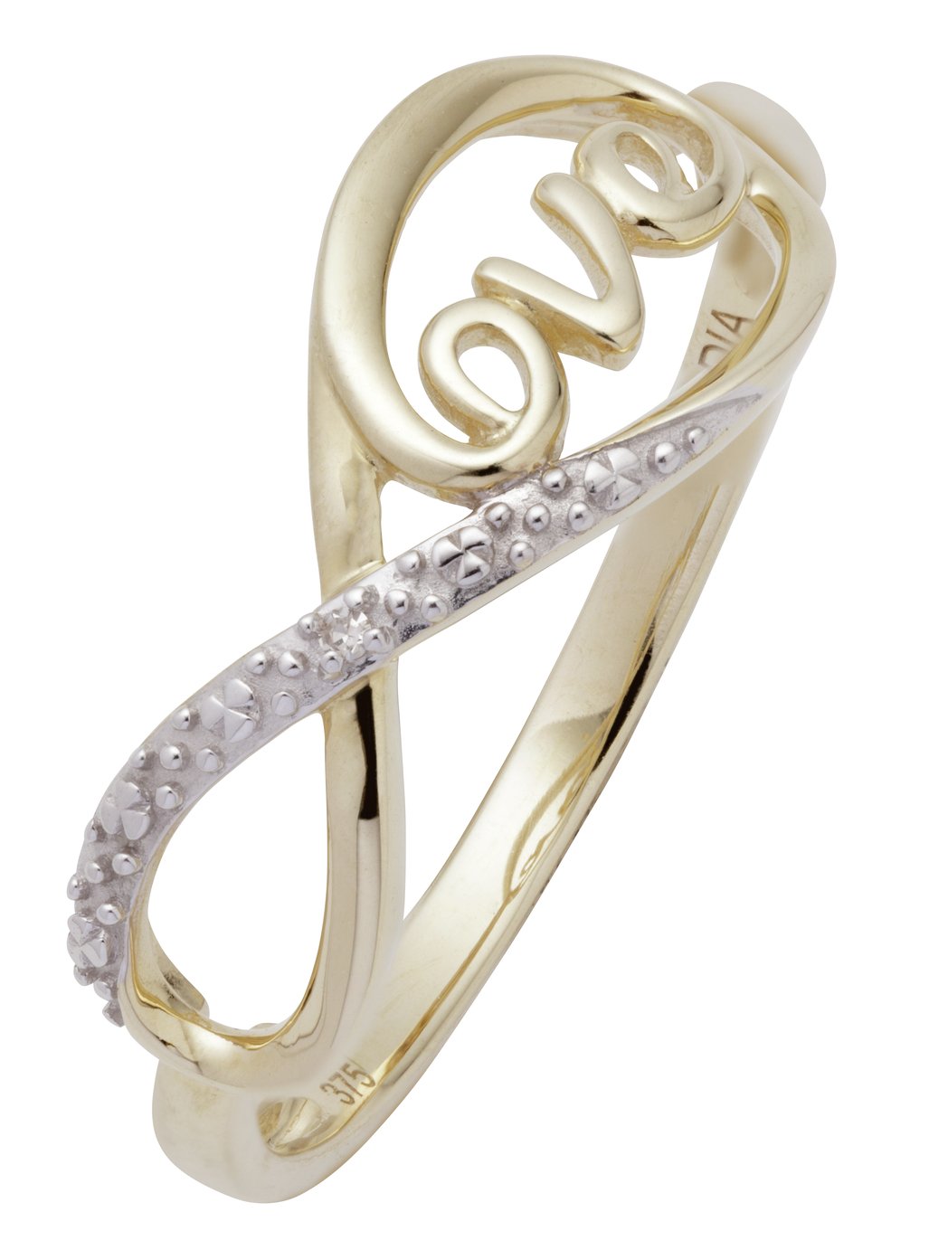 Revere 9ct Gold 0.003ct tw Diamond Infinity Love Ring Review