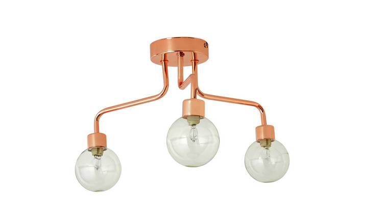 Buy Argos Home Rayner 3 Light Ceiling Light Rose Gold Ceiling Lights Argos