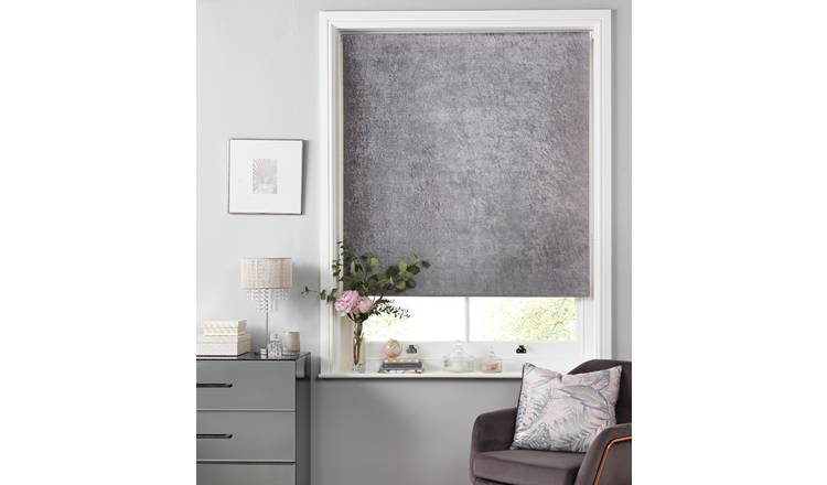 Buy Julian Charles Crushed Velvet Blackout Roller Blind 3ft Blinds Argos