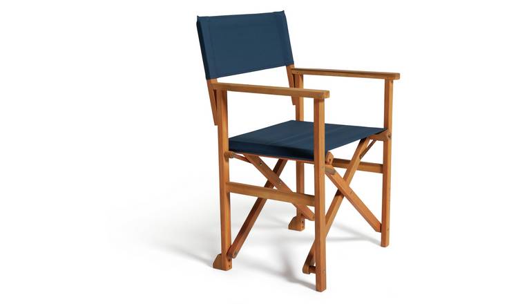 Habitat Folding Wooden Director Chair - Blue
