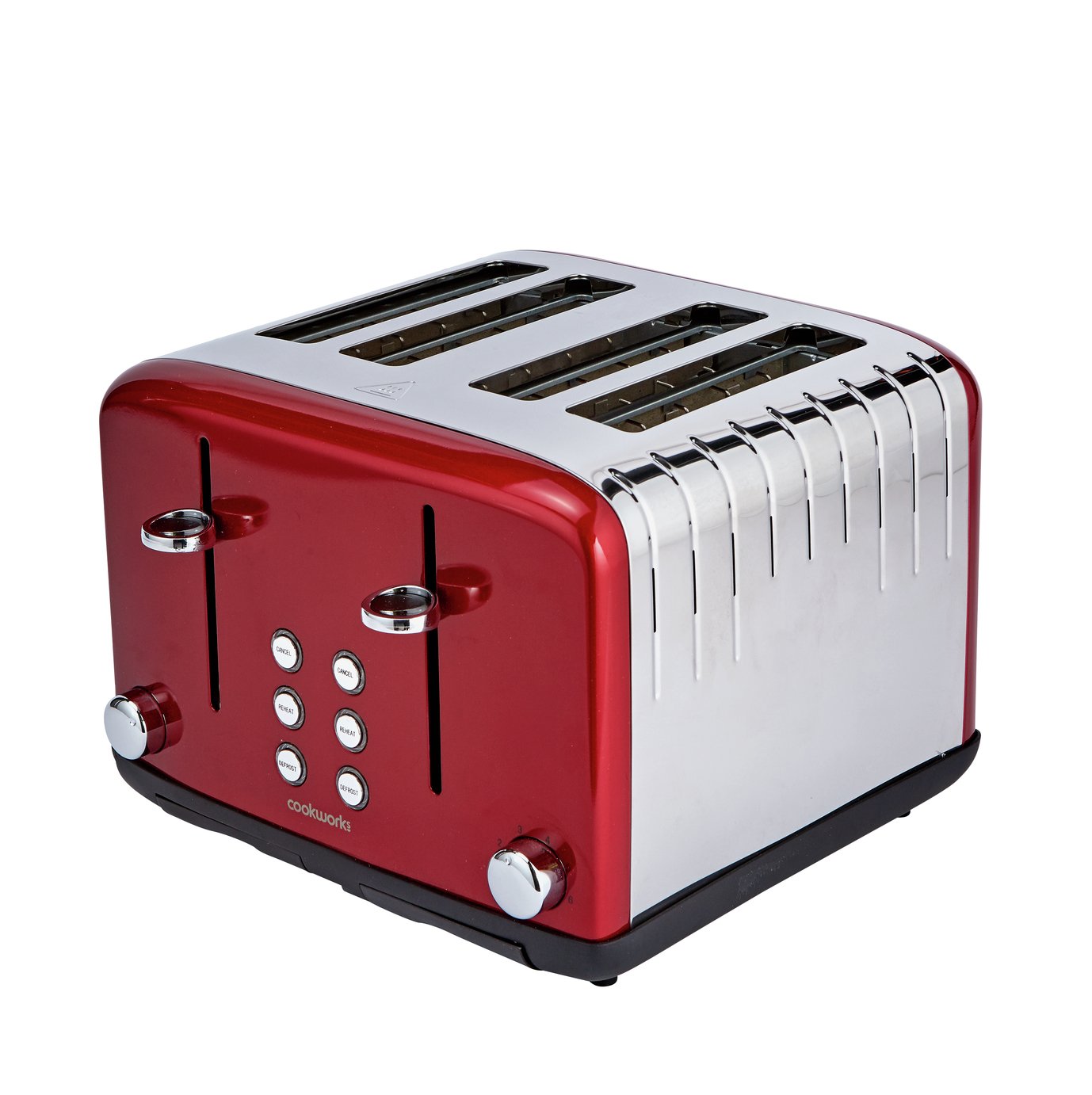 Cookworks Pyramid 4 Slice Toaster - Red