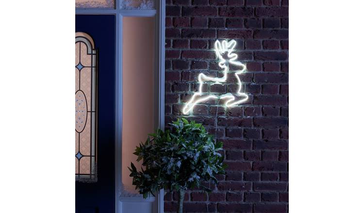 Buy Argos Home Neon Large Light Up Reindeer Outdoor Christmas Decorations Argos