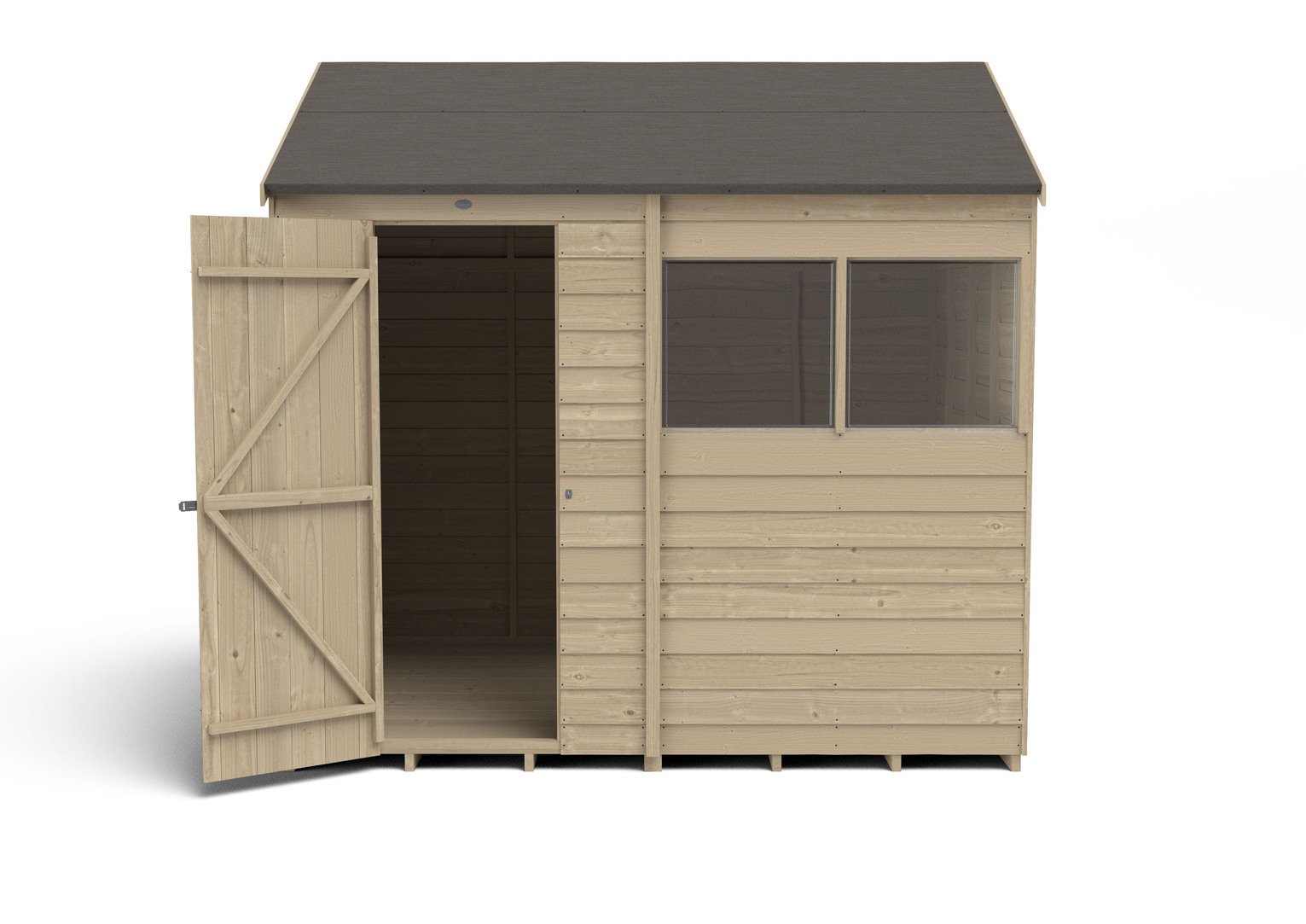 Forest Garden Overlap Reverse Apex Shed - 8 x 6ft