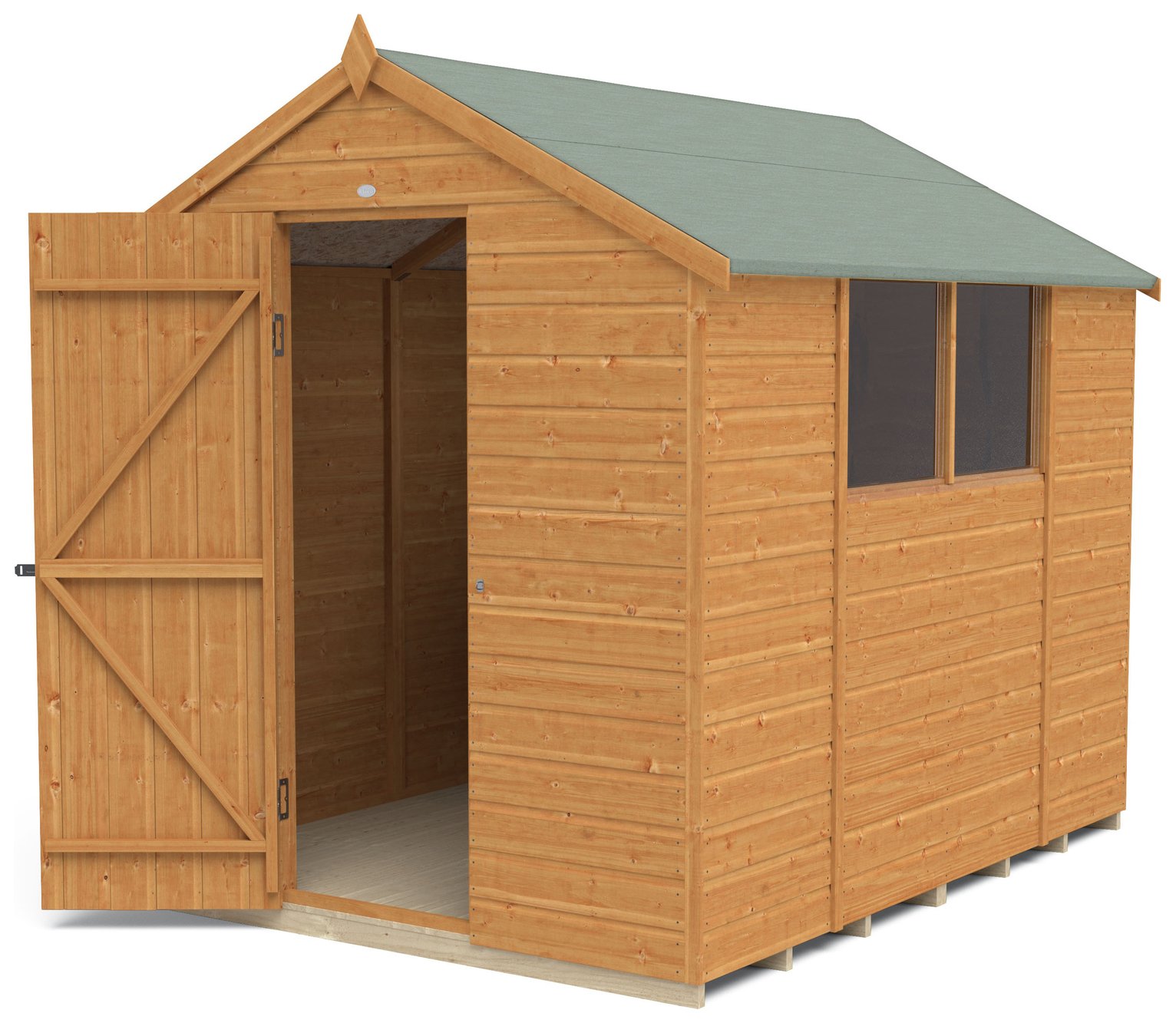 Forest Garden Shiplap Dip Treated Apex Shed - 8 x 6ft