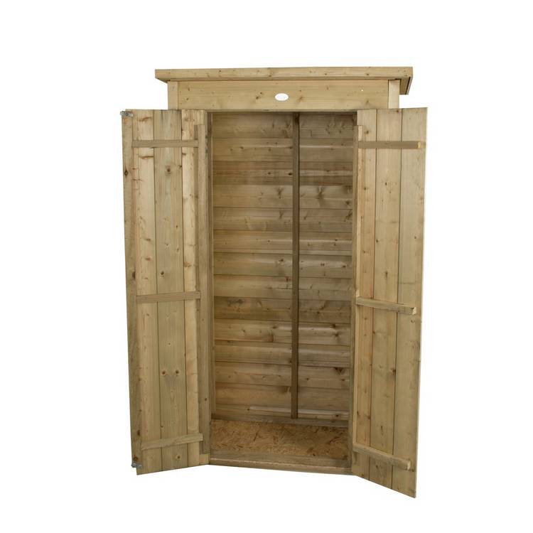 Forest Garden 750L Pent Tall Garden Storage Box - Brown 0