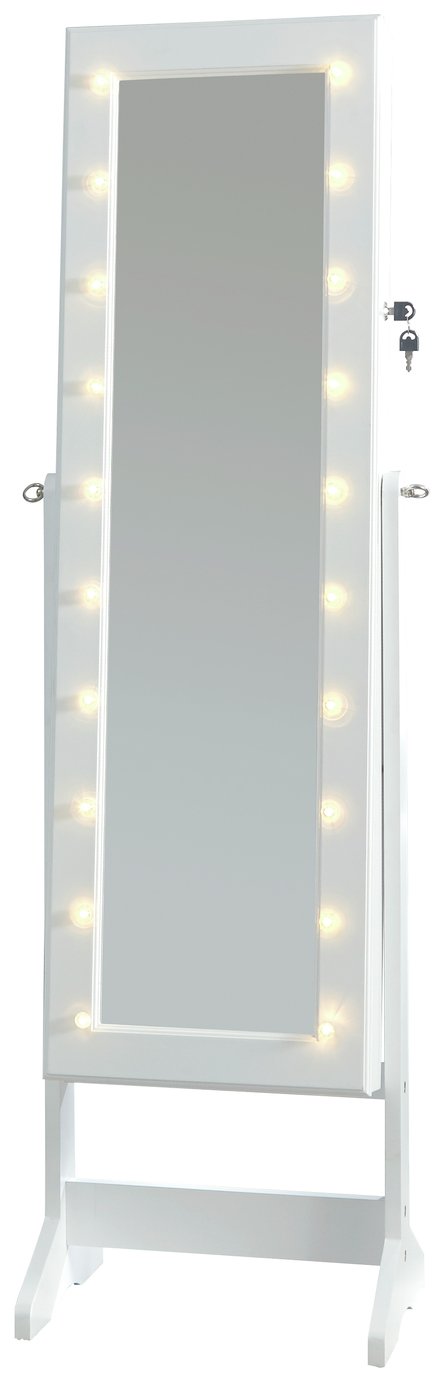 GFW Amore LED Storage Mirror - White