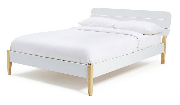 Habitat Hanna Small Double Wooden Bed Frame - Two Tone