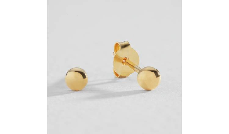 Revere 9ct Gold Plated Stud Earrings