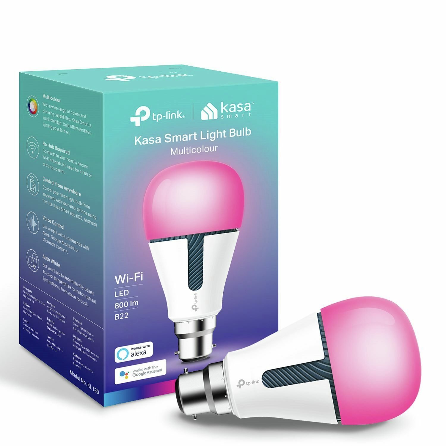 TP-Link KL130B Kasa Smart  B22 Wi-Fi Multicolour Bulb 