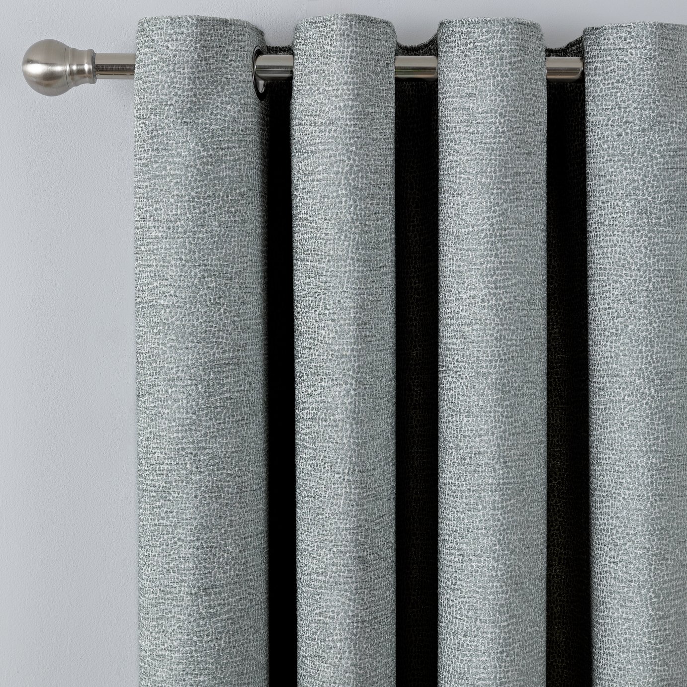 Argos Home Chenille Lined Eyelet Curtains - Charcoal