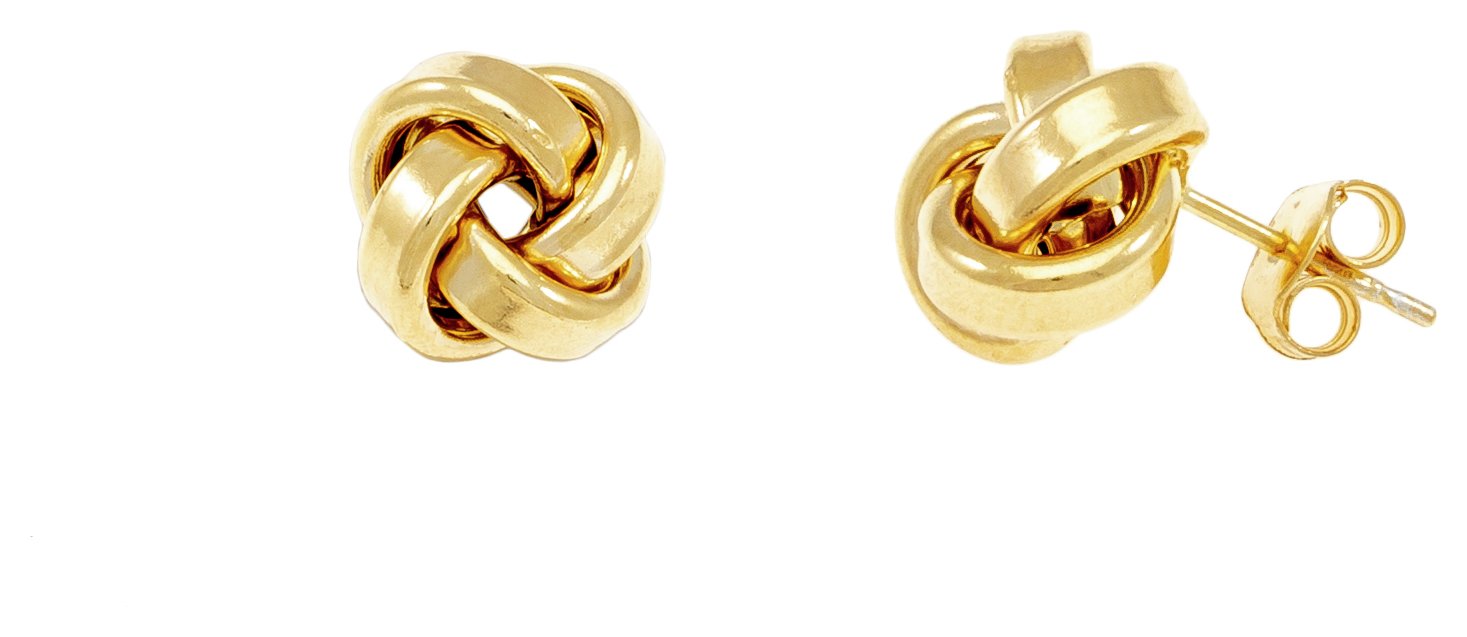 Revere 9ct Gold Plated Sterling Silver Knot Stud Earrings Review