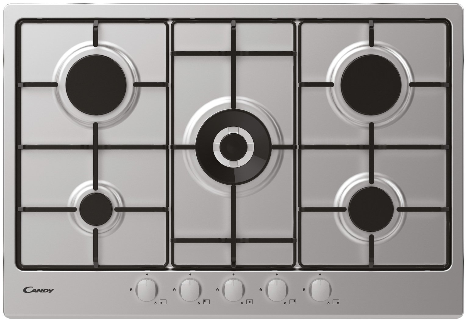 Candy CHW74WX 75cm Gas Hob - Stainless Steel