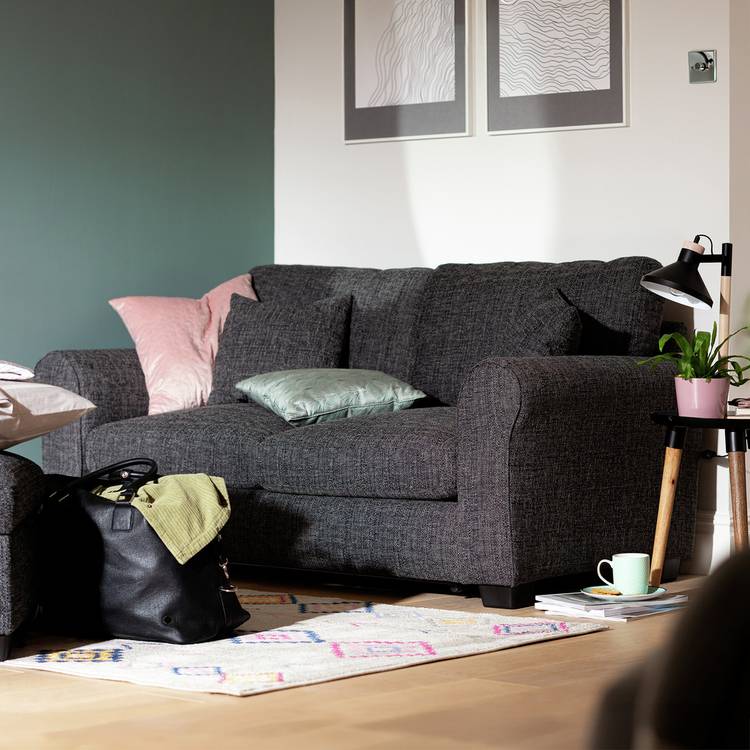 Argos Home Lisbon Fabric 2 Seater Sofa Bed - Charcoal 0