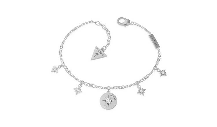 GUESS Women's Toggle Charm Bracelet, Silver, One Size : :  Clothing, Shoes & Accessories