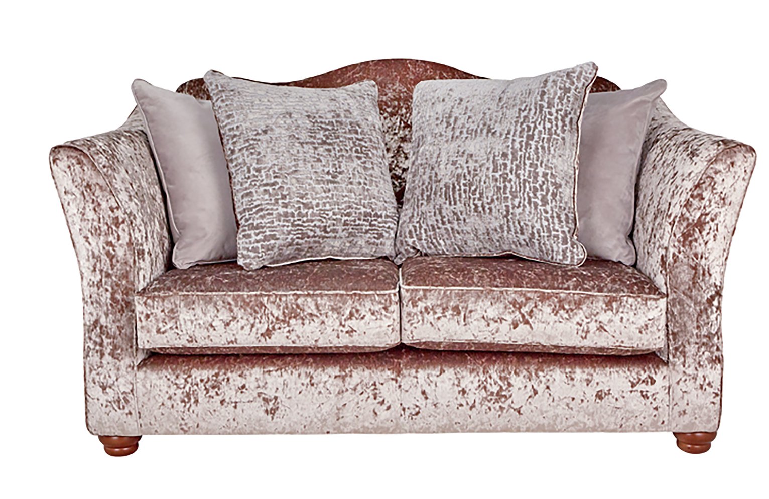 Argos Home Fantasia 2 Seater Velvet Sofa - Truffle