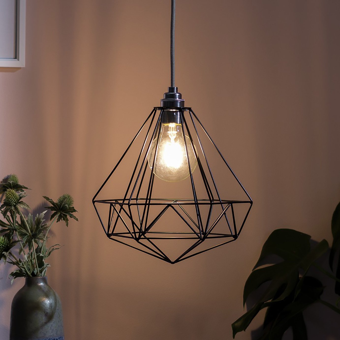 Habitat Kanso Wire Pendant Shade - Black