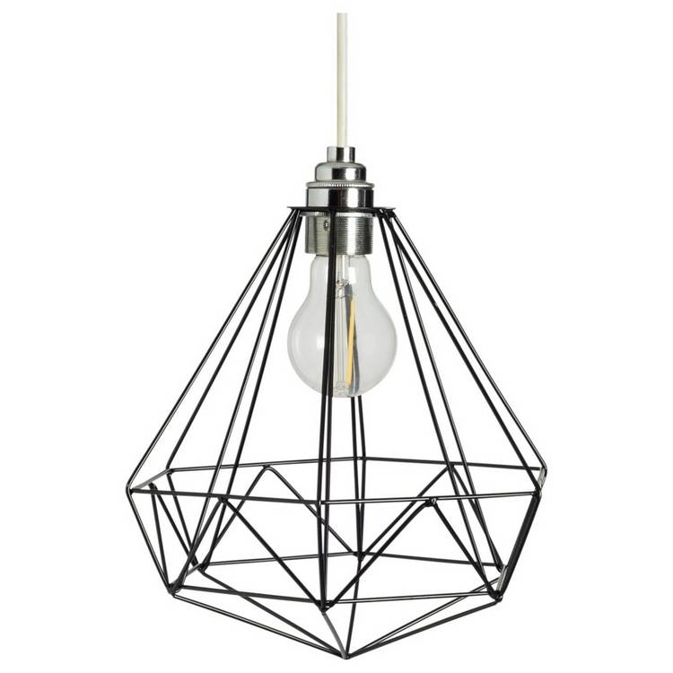 Argos Home Kanso Black Wire Easy Fit Pendant Shade - 25cm 0
