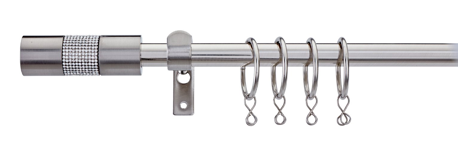 Argos Home Extendable Diamante Curtain Pole -Stainless Steel Review