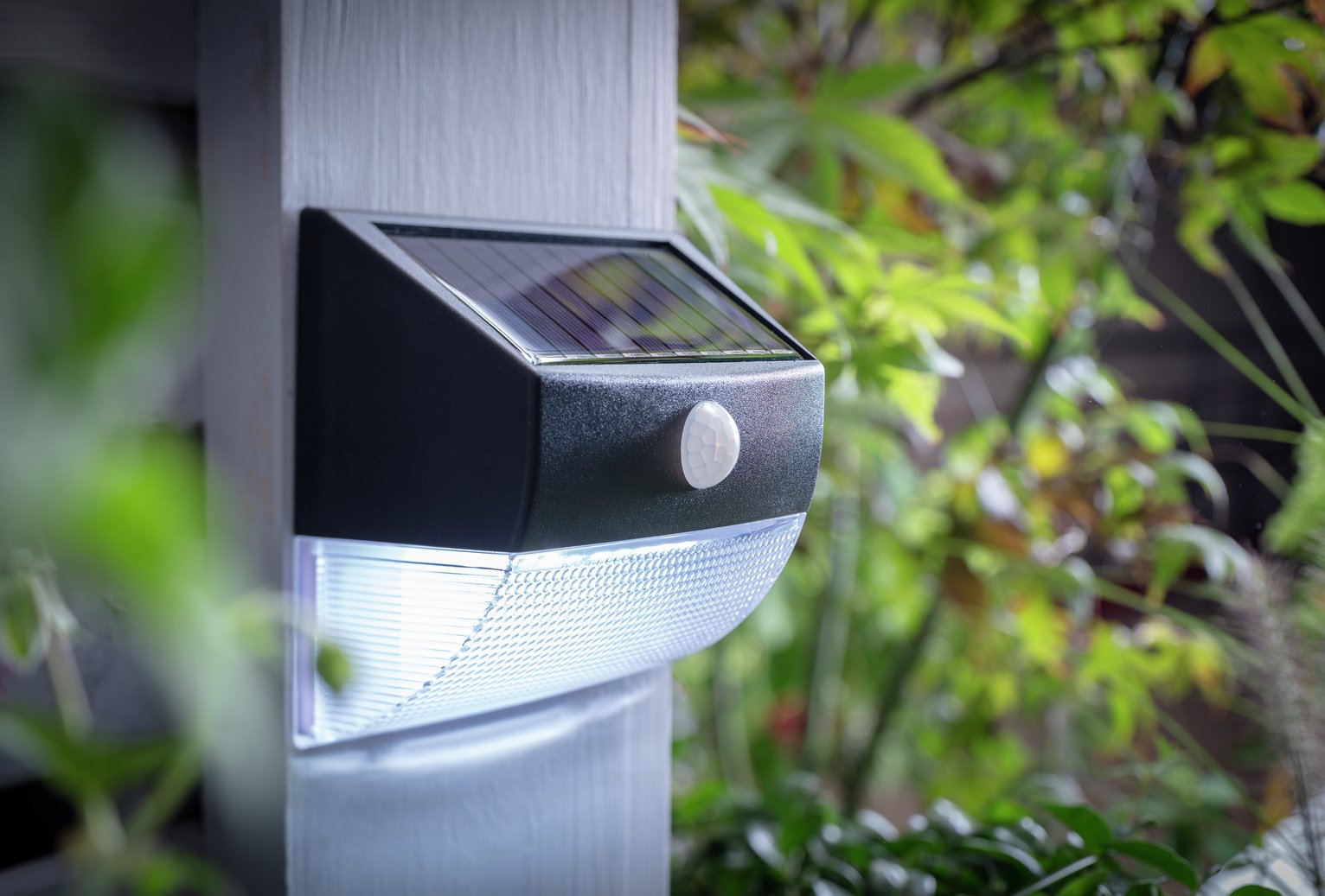 MUCH 17000000LM Solar Motion Sensor Light – Outdoor Street Wall Lamp, 1600W, Radar+PIR, Black Aluminum