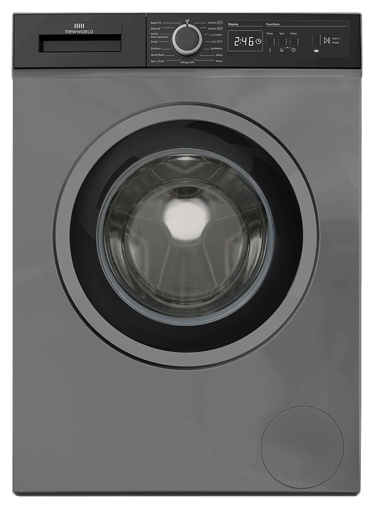 New World NWDHTE914X 9KG 1400 Spin Washing Machine - Inox