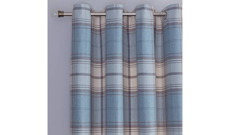 Buy Argos Home Traditional Brushed Check Eyelet Cutains Curtains