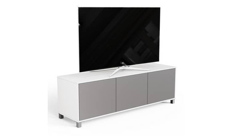 Frank Olsen Smart Tech LED 3 Door TV Unit - White & Grey