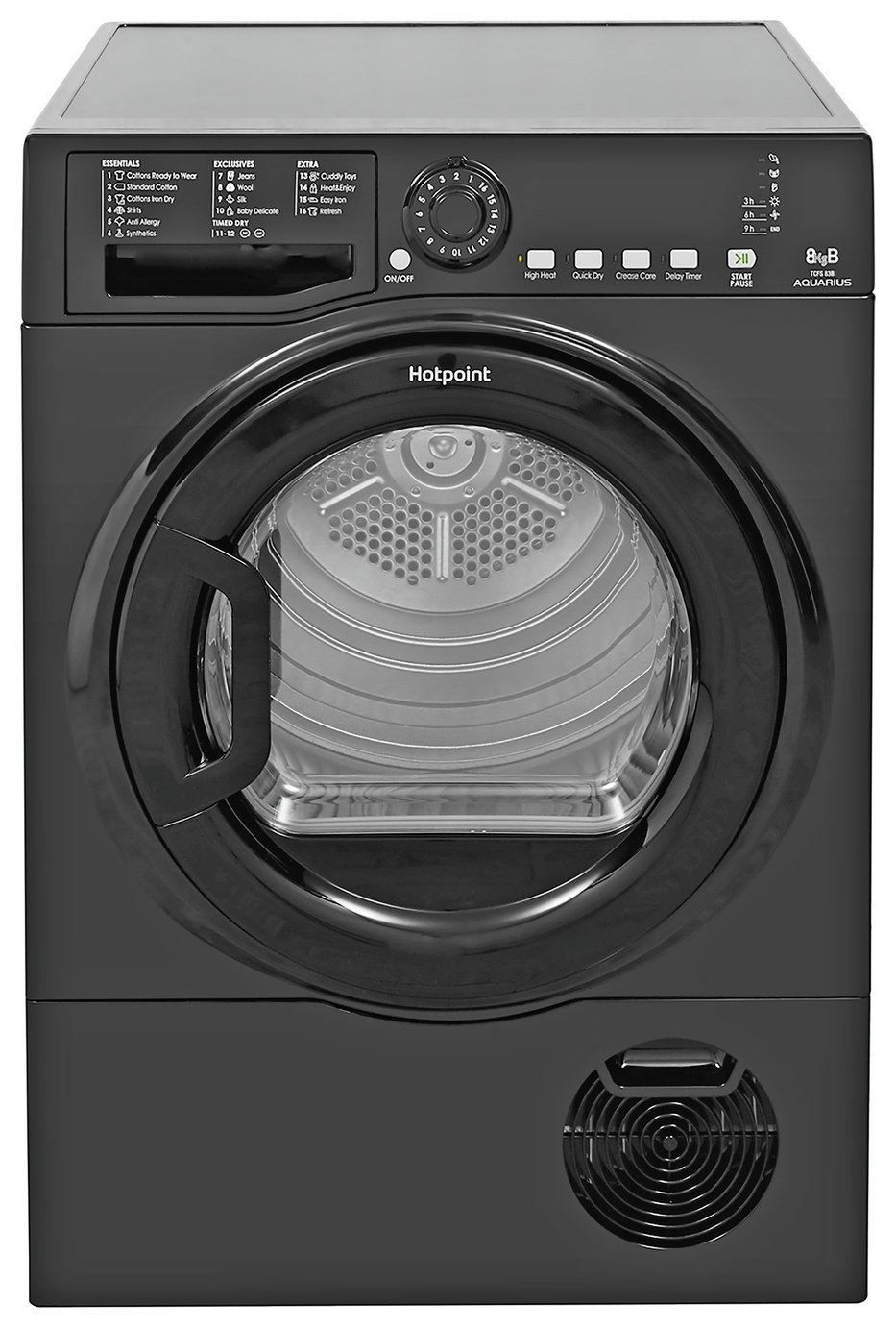 Hotpoint TCFS83BGK 8KG Condenser Tumble Dryer - Black