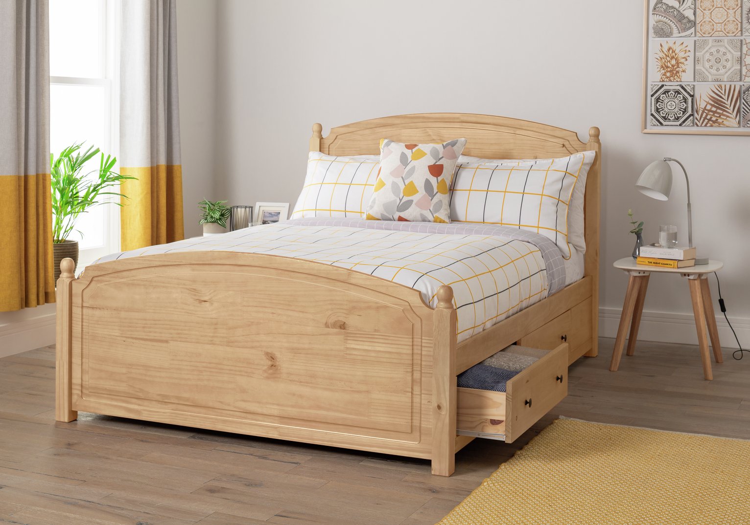 Argos Home Emberton Kingsize Wooden Bed Frame - Pine