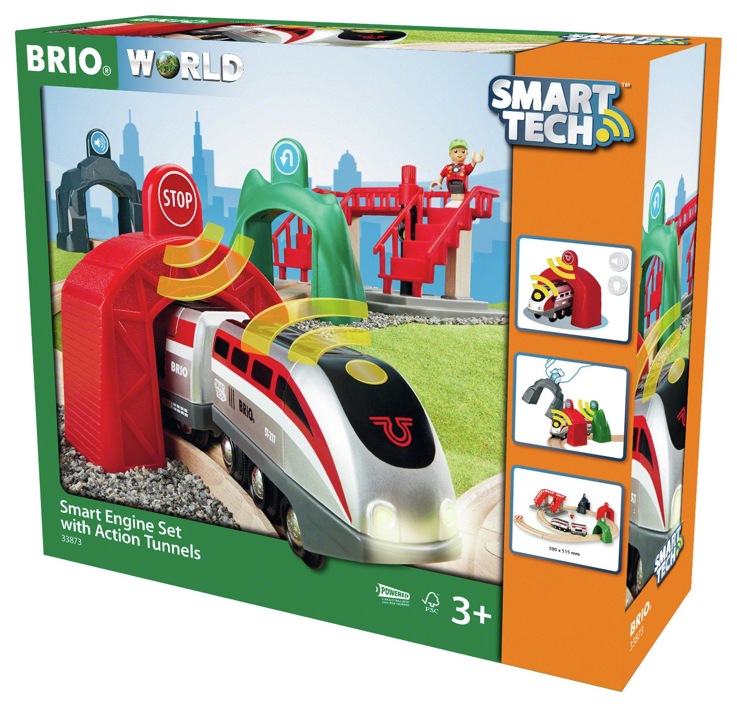 BRIO World Smart Tech Engine Set with Action Tunnels