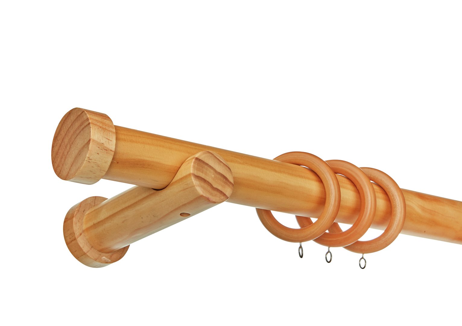 Argos Home 2.4m Wooden Stopper Curtain Pole Review