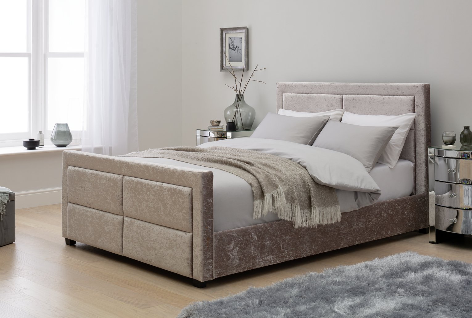 Argos Home Kourtney Velvet Kingsize Bed Frame Review