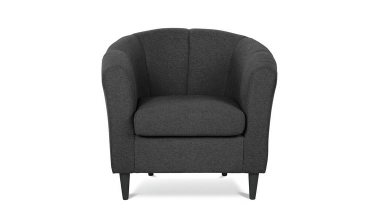 Buy Argos Home Ayres Fabric Tub Chair - Charcoal | Armchairs and chairs