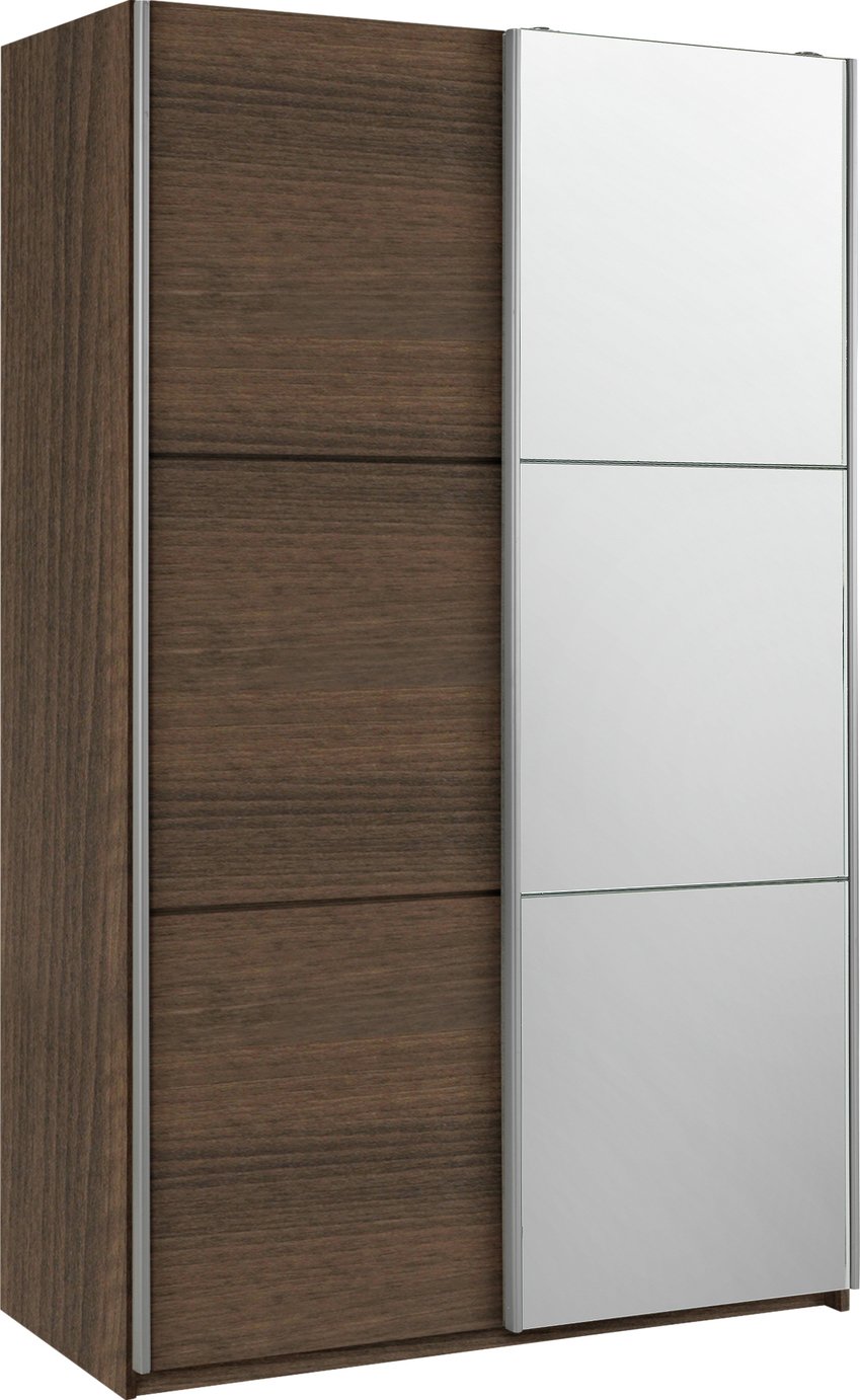 Argos Home Holsted Small Walnut Effect & Mirror Wardrobe