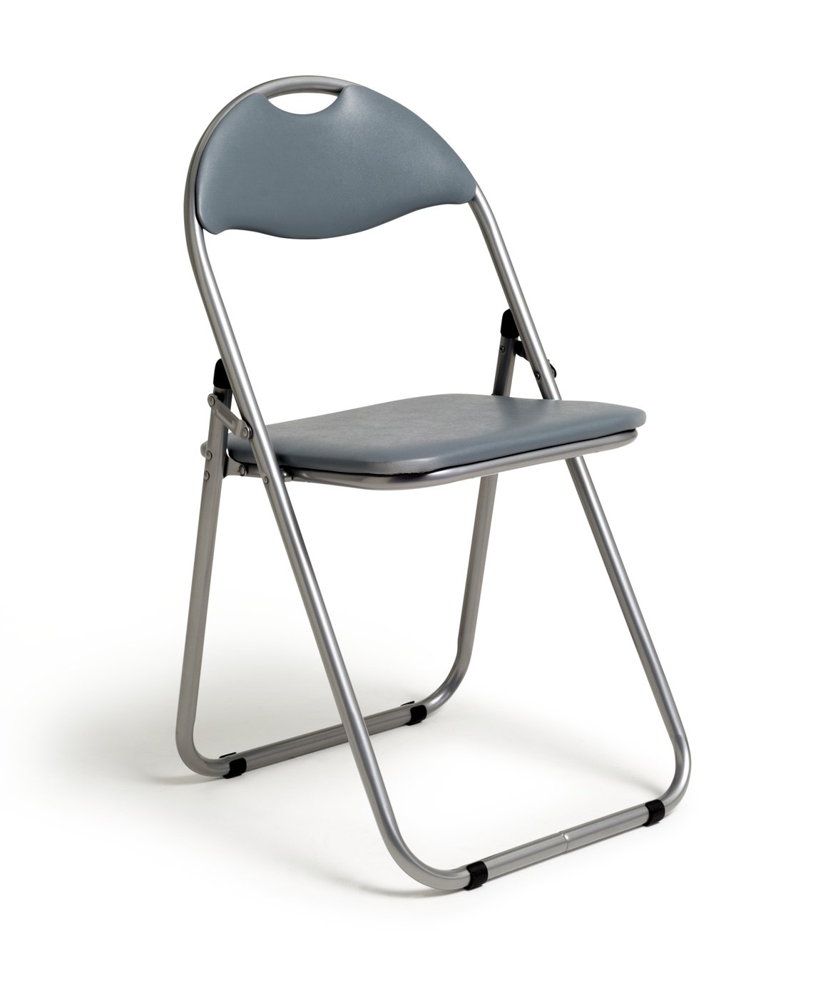 Argos Home Padded Faux Leather Folding Office Chair - Grey