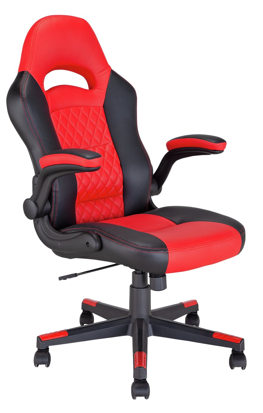 Argos Home Raptor Faux Leather Ergonomic Gaming Chair - Red