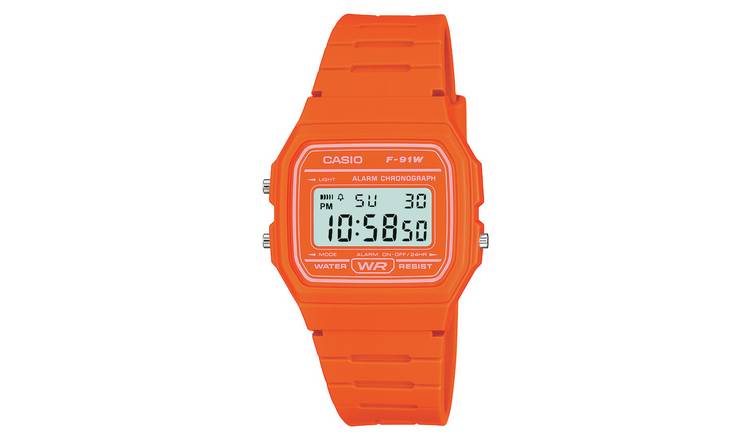 Buy Casio Ladies Orange Resin Strap Watch Womens watches Argos