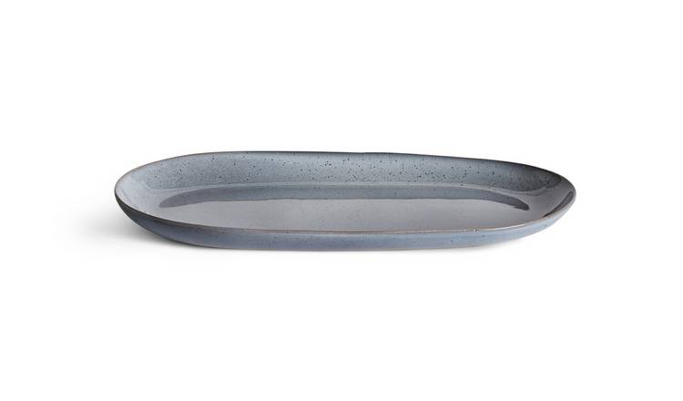 Blue serving clearance platter