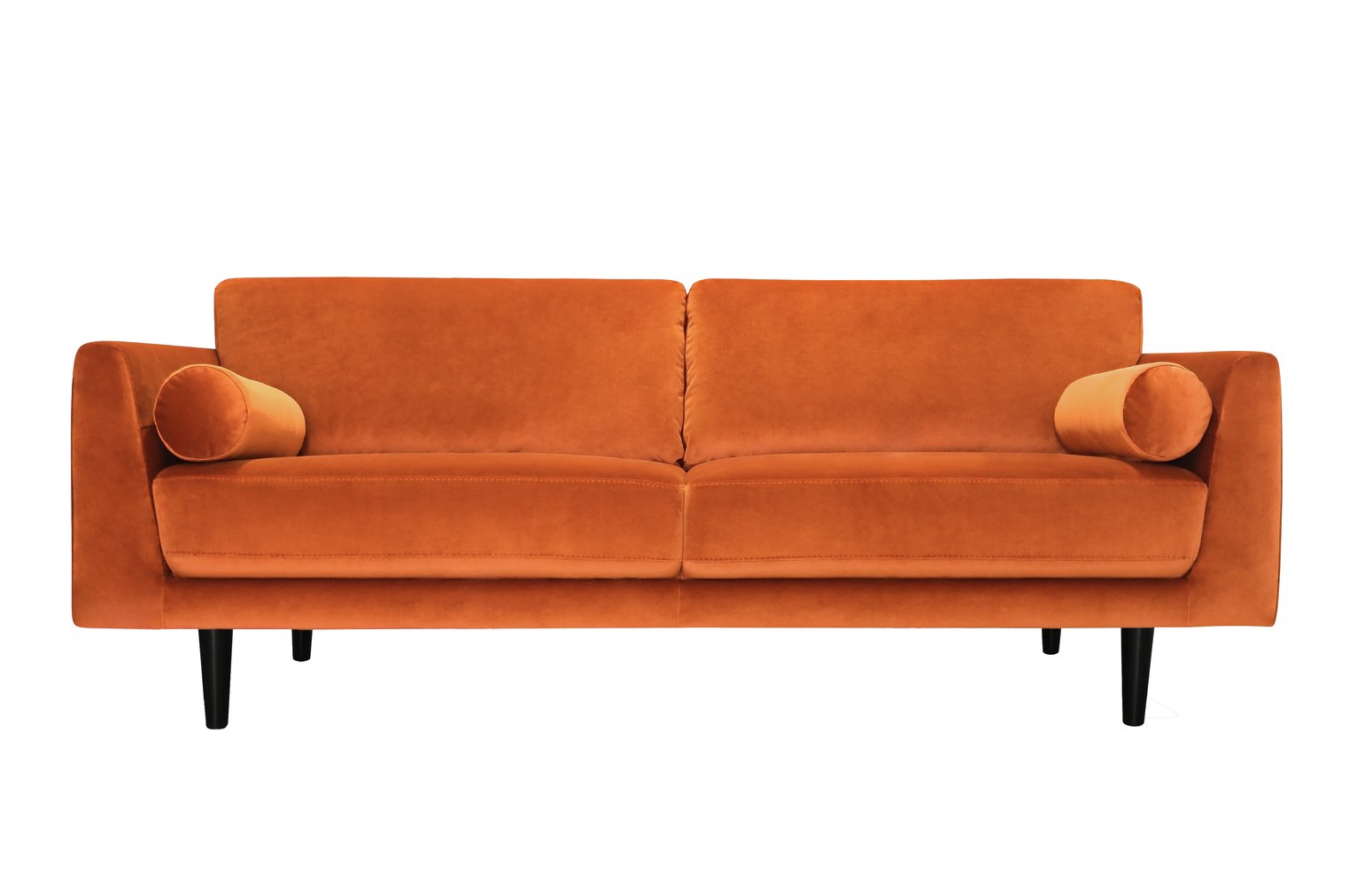 Argos Home Jackson 4 Seater Velvet Sofa - Orange