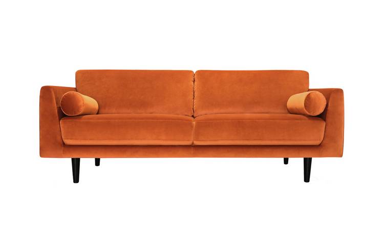 Buy Argos Home Jackson 4 Seater Velvet Sofa Orange Sofas Argos