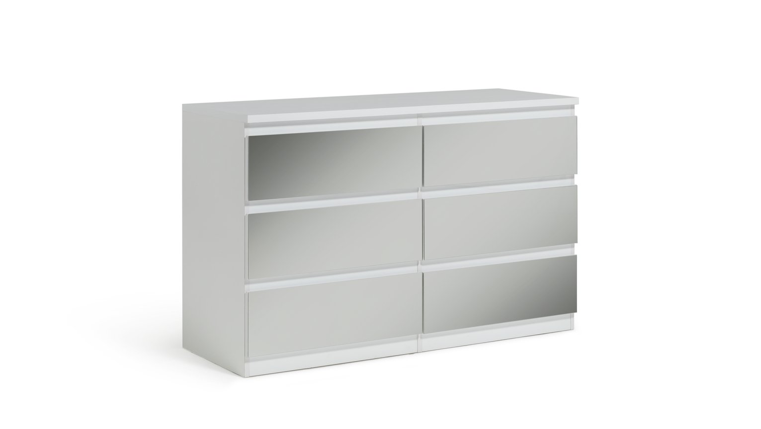 Habitat Jenson 3 3 Drawer Mirrored Chest - White