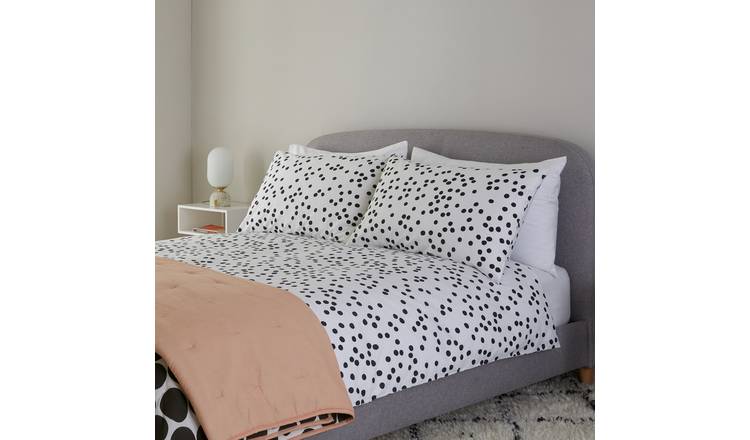 Buy Habitat Penny Black Mini Dot Bedding Set Double Duvet Covers And Sets Habitat